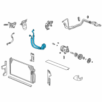 OEM 2004 Pontiac Bonneville AC Hoses Diagram - 25758321