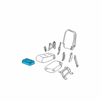 OEM 2003 GMC Sierra 3500 Holder, Front Center Seat Cup *Pewter Diagram - 88938361