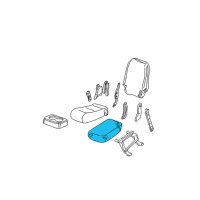 OEM 2006 GMC Sierra 3500 Pad, Front Center Seat Cushion Diagram - 88936433