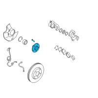 OEM 2017 Hyundai Azera Front Wheel Hub Assembly Diagram - 51750-3K000