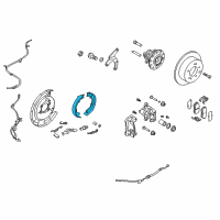 OEM Kia Rear Parking Brake Shoe & Lining Kit Diagram - 583051MA00