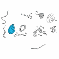 OEM 2012 Kia Forte Koup Rear Brake Back Plate Assembly, Left Diagram - 582511M300