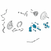 OEM 2013 Kia Forte Rear Wheel Brake Assembly, Left Diagram - 582101M400