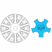 OEM Dodge Durango Wheel Center Cap Diagram - 6CZ27SZ7AA