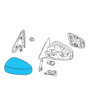 OEM 2015 Infiniti QX50 Inside Mirror Body Cover, Right Diagram - K6373-1BA0A