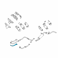 OEM 1999 Nissan Frontier INSULATOR-Heat, Exhaust Tube Front Lower Diagram - 20510-7B410