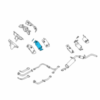 OEM 2000 Nissan Xterra Three Way Catalytic Converter Diagram - 208A1-4S025