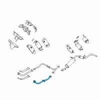 OEM 2002 Nissan Xterra Front Exhaust Tube Assembly Diagram - 20015-8Z500