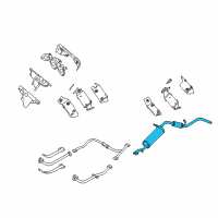 OEM 2004 Nissan Frontier Exhaust, Main Muffler Assembly Diagram - 20100-9Z305