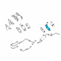 OEM 2002 Nissan Xterra Three Way Catalytic Converter Diagram - 208A0-9S225