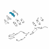 OEM 2003 Nissan Frontier Exhaust Manifold Diagram - 14004-4S103