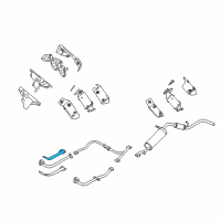OEM 1999 Nissan Frontier Heat Insulator-Exhaust Tube, Center Upper Diagram - 20525-7B400