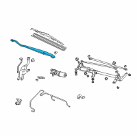 OEM 2010 Honda Odyssey Arm, Windshield Wiper (Driver Side) Diagram - 76600-SHJ-A11