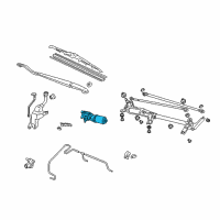 OEM Honda Odyssey Motor, Front Wiper Diagram - 76505-SHJ-A01