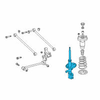 OEM 2002 Lexus RX300 Absorber Assy, Shock, Rear LH Diagram - 48540-49105