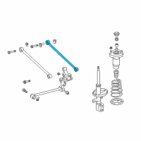 OEM Lexus RX300 Rear Suspension Control Arm Assembly, No.2, Right Diagram - 48730-48060