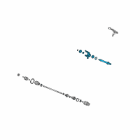 OEM 2011 Acura RDX Shaft Assembly, Half Diagram - 44500-STK-A00