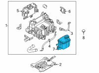 OEM 2022 Hyundai Elantra Reservoir Tank Diagram - 25431-BY500