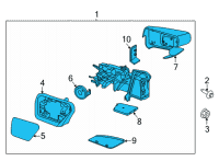 OEM 2022 Ford F-150 MIRROR ASY - REAR VIEW OUTER Diagram - ML3Z-17682-TA