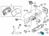 OEM 2021 Nissan Rogue Switch Assy-Heat Seat Diagram - 25500-6RA1A