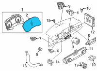 OEM 2021 Nissan Rogue Cover-Front, Combination Meter Diagram - 24813-6RR0A