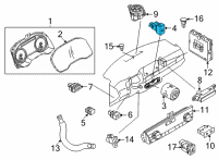 OEM 2021 Nissan Rogue Switch Assy-Hazard Diagram - 25290-6RA0A