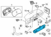 OEM 2021 Nissan Rogue Controller Assy-Air Conditiner Diagram - 27500-6RR0A