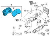 OEM 2021 Nissan Rogue Combination Meter Assy-Instrument Diagram - 24810-6RR0A