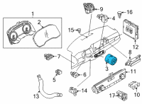 OEM 2021 Nissan Rogue Switch Assy-Ignition Diagram - 25150-6LA1A