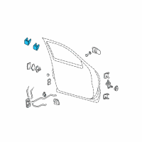 OEM 2007 Chevrolet Silverado 3500 Classic Upper Hinge Diagram - 19354133