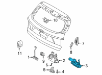 OEM Kia Sorento Power Latch Assembly-PWR Diagram - 81800P2100