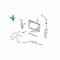 OEM 2012 Acura TSX Bracket, Driver Side Radiator Mounting (Upper) Diagram - 74176-TP1-A00