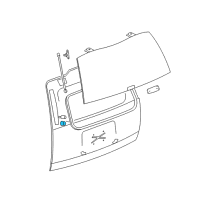 OEM 2017 Cadillac Escalade ESV Support Cylinder Ball Stud Diagram - 11518935