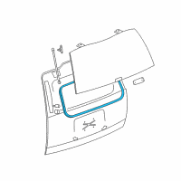 OEM 2010 GMC Yukon XL 2500 Weatherstrip Diagram - 25949077