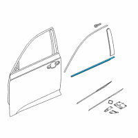 OEM 2020 Honda Accord Molding Assy., L. FR. Door Diagram - 72450-TVA-A01