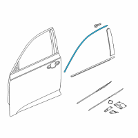 OEM 2022 Honda Accord MLDG, FR- L DR SASH Diagram - 72465-TVA-A11