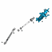 OEM Ford Police Interceptor Utility Column Assembly Diagram - L1MZ-3C529-A