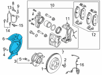 OEM 2022 Hyundai Elantra Cover-FR Brake Disc Dust LH Diagram - 51755-AA000