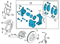 OEM 2022 Hyundai Elantra Brake Assembly-FR, LH Diagram - 58110-AA100