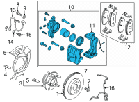 OEM 2022 Hyundai Elantra CALIPER Kit-Brake, LH Diagram - 58180-AAA00