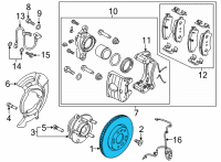 OEM 2021 Hyundai Elantra Disc-Front Wheel Brake Diagram - 51712-AA000