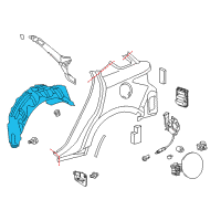 OEM 2014 Lexus CT200h Liner, Rear Wheel Housing Diagram - 65637-76011