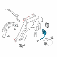 OEM 2017 Lexus CT200h Lock Assembly, Fuel Lid Diagram - 77030-76010