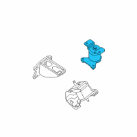 OEM 2015 Nissan Frontier Engine Mounting Insulator, Rear Diagram - 11320-9BA0A