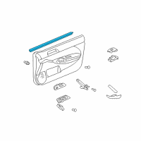 OEM 2005 Honda Civic Weatherstrip, R. FR. Door (Inner) Diagram - 72335-S5S-E01