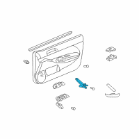 OEM 2005 Honda Civic Base, L. Door Grip *NH167L* (GRAPHITE BLACK) Diagram - 83591-S5S-E01ZA