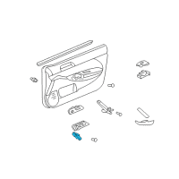 OEM 2002 Honda Civic Switch Assy., Auto Door Lock *NH442L* (FLAT ALUMINUM) Diagram - 35380-S5A-A01ZF