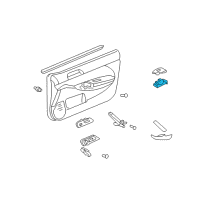 OEM 2003 Honda Civic Switch Assembly, Power Window Sub (Graphite Black) Diagram - 35760-S5S-G01ZA