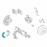 OEM 2009 Toyota Venza Park Brake Shoes Diagram - 46550-0E010