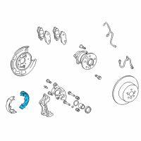 OEM Lexus RX330 Shoe Assembly, Parking Brake Diagram - 46540-48010